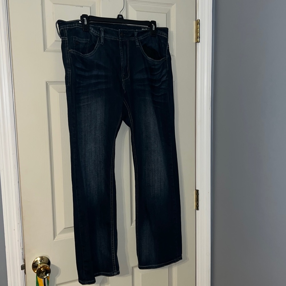 Men’s Buffalo David Button Dark Blue Jeans (W34 L30)